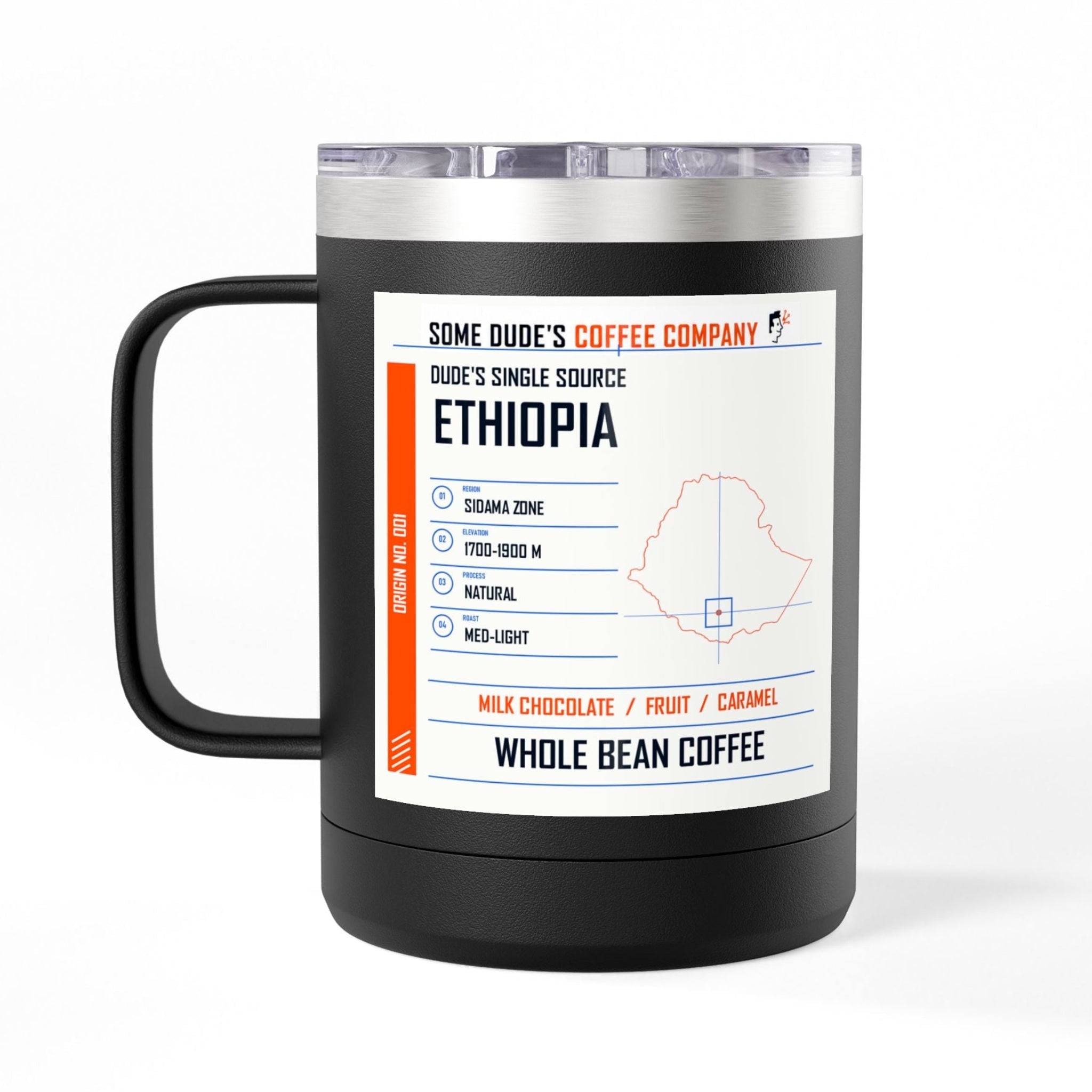 Dude's Single Source Ethiopia Origin Field Cup - Black, 15 oz