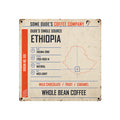 Dude's Single Source Ethiopia No. 001 Vintage Metal Coffee Sign — 12×12