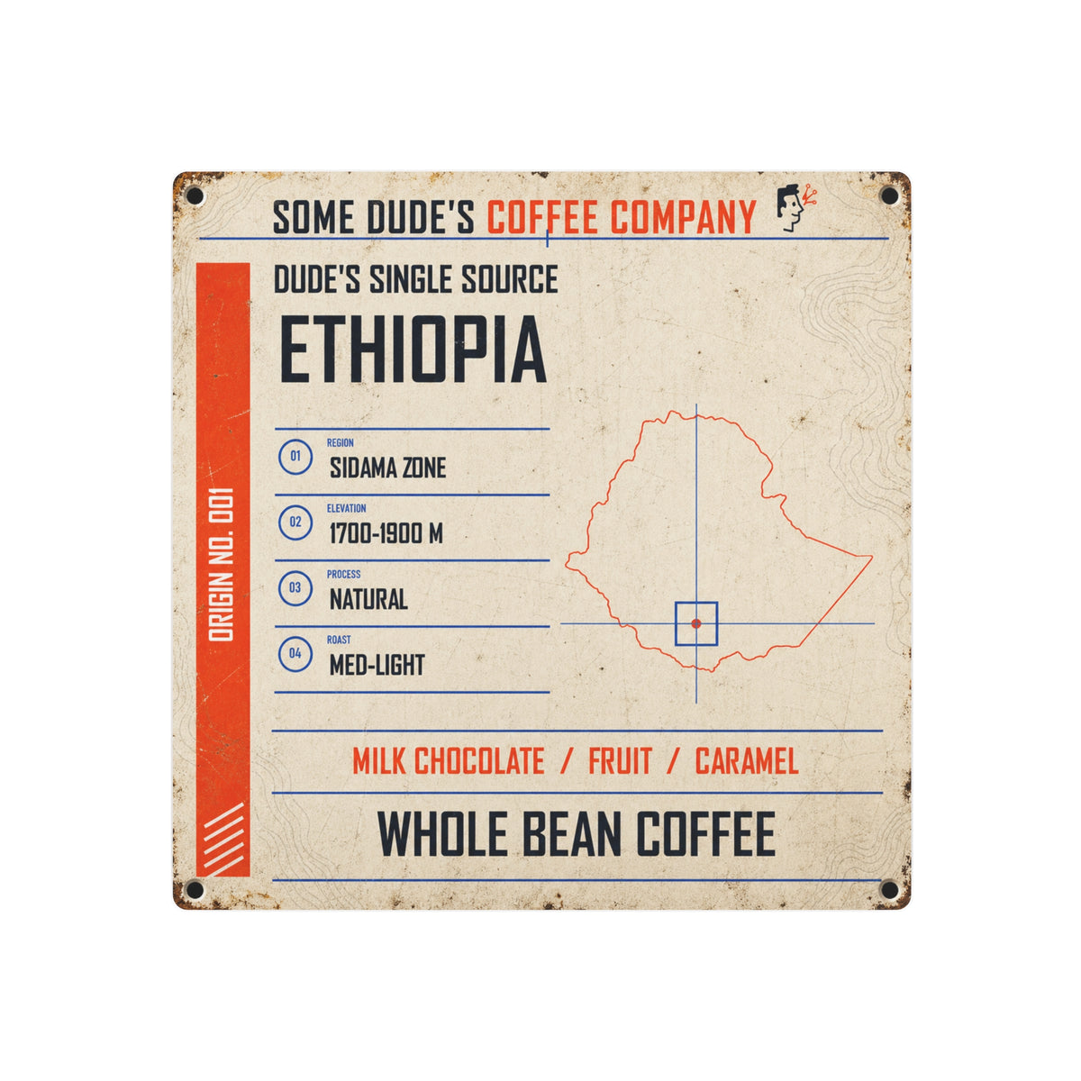 Dude's Passport Brews origin field sign artwork