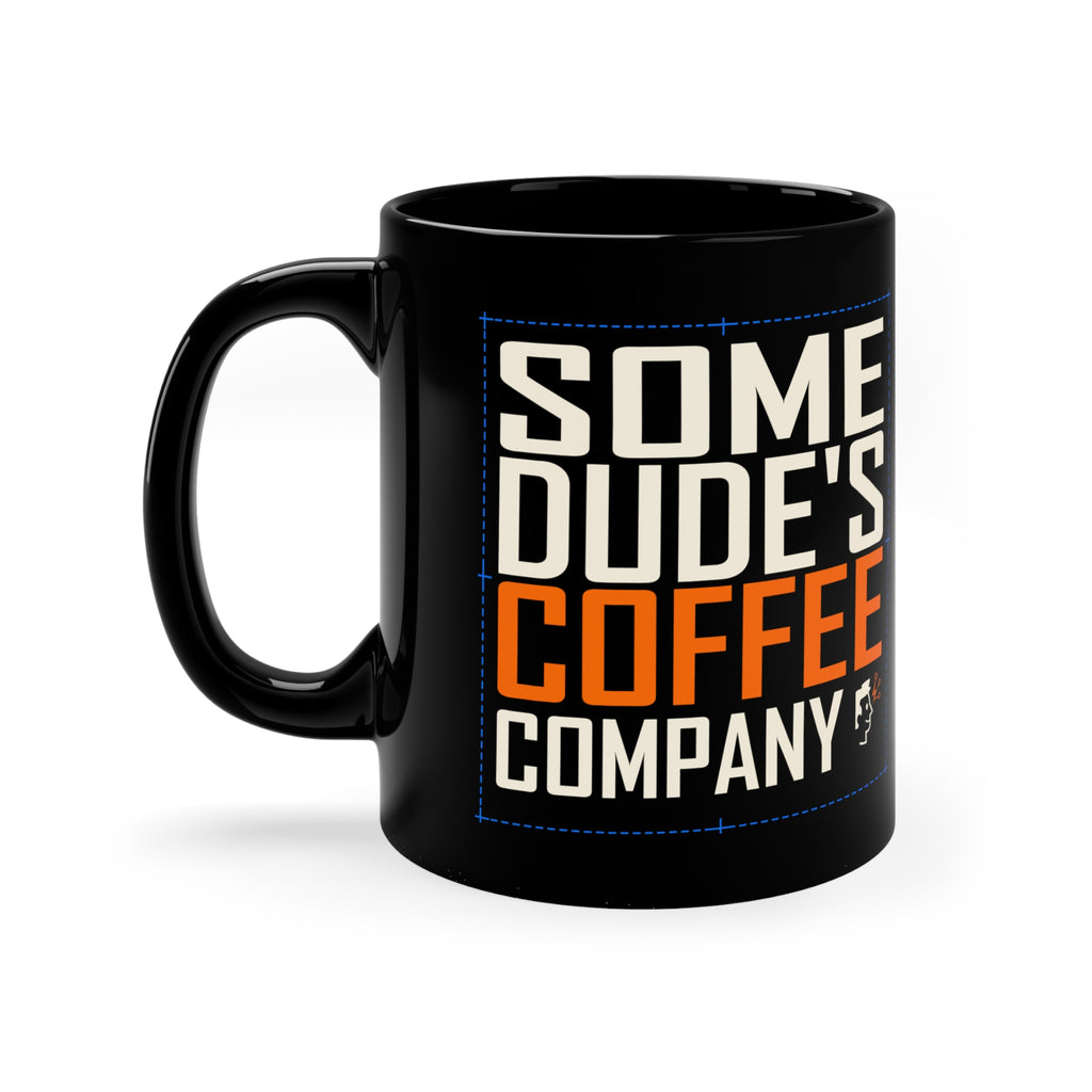 Some Dude's Coffee Company Logo Mug — Black, 11 oz