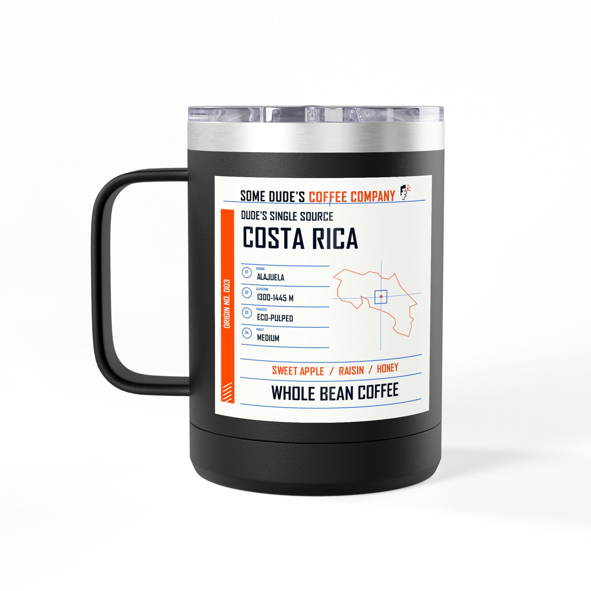 Dude's Single Source Costa Rica Origin Field Cup - Black, 15 oz