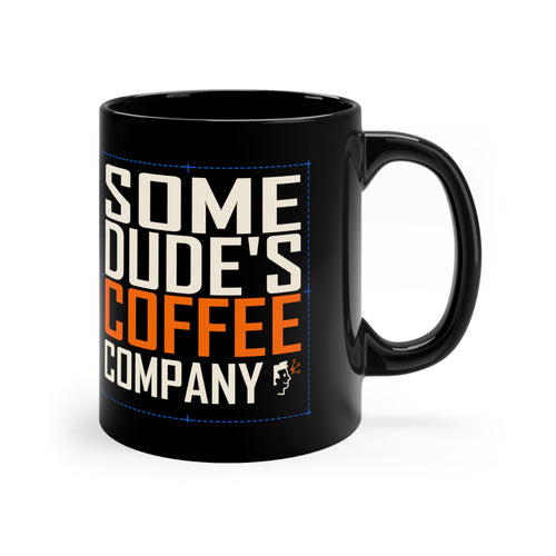 Some Dude's Coffee Company Logo Mug — Black, 11 oz