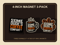 Some Dude's Coffee Company 4-Inch Magnet 3-Pack