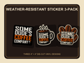 Some Dude's Coffee Company Weather-Resistant Sticker 3-Pack