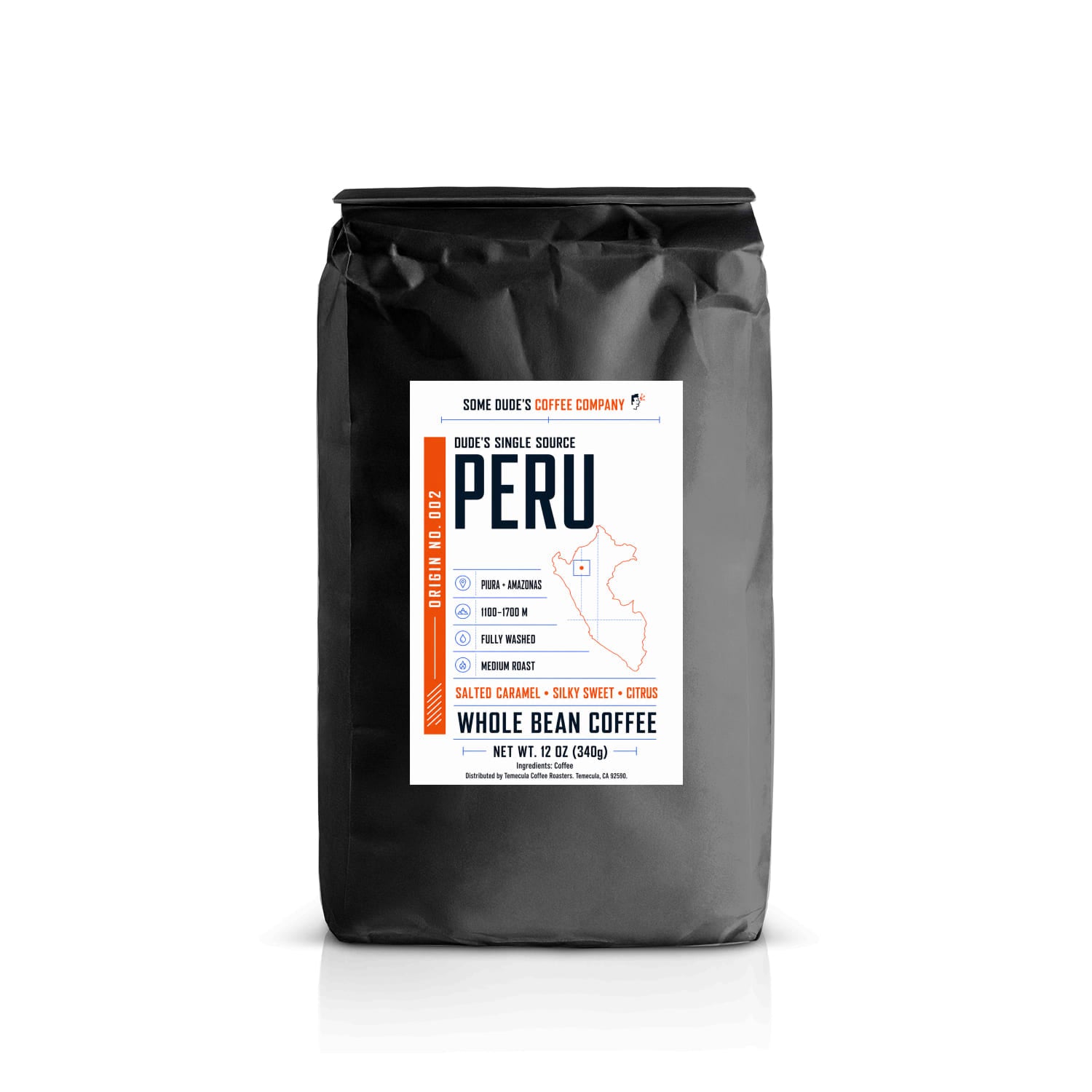 Dude's Single Source Peru — Whole Bean Coffee