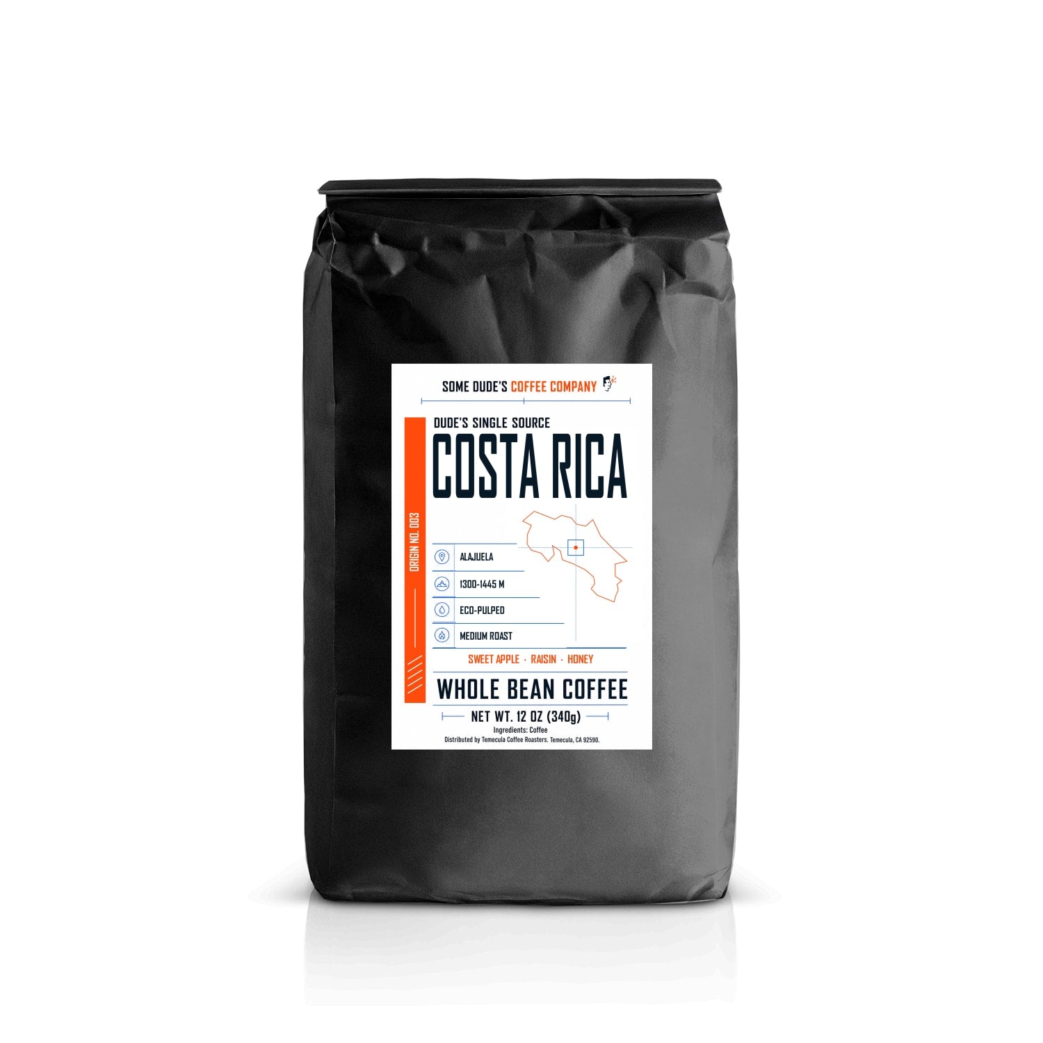Dude's Single Source Costa Rica — Whole Bean Coffee